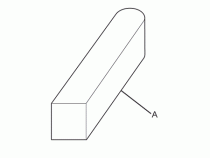 30-06745. Chaveta motor antiguo zero, eje no estriado. SHAFT KEY. 25 SQUARE FULL RADIUS END