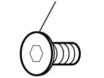 90-02056. Tornillo Allen Conico Metrica 10 Eje motor zero HEXAGON SOCKET COUNTERSUNK HEAD SCREW ISO 10642 M10X25-8.8 ZM-F-01 REV 03